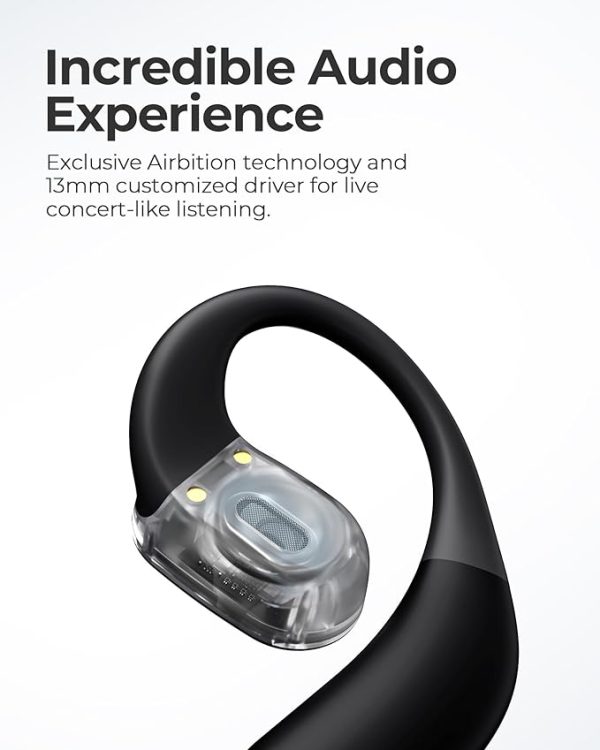 Open-ear headphones, Bluetooth 5.3 wireless earbuds with ear hooks