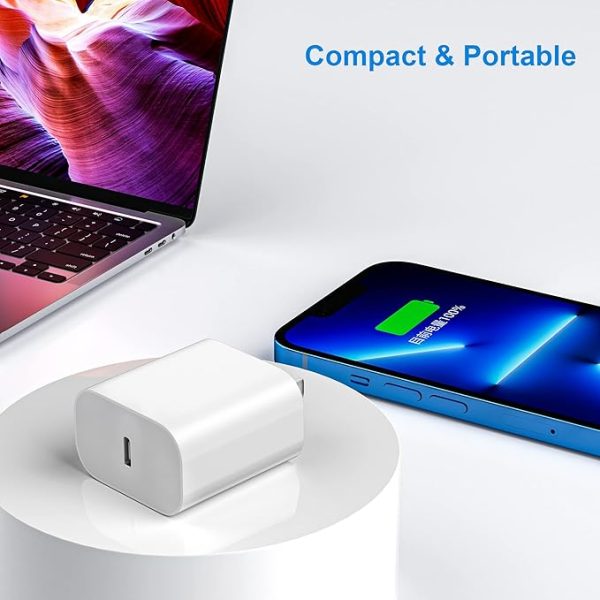 MFI certified fast USB C wall mounted Cube 2-piece power adapter