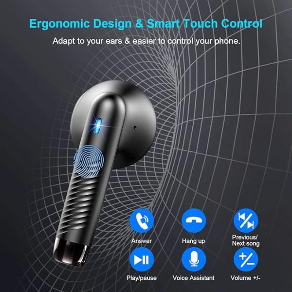 Wireless earbuds, Bluetooth 5.3 earbuds stereo bass