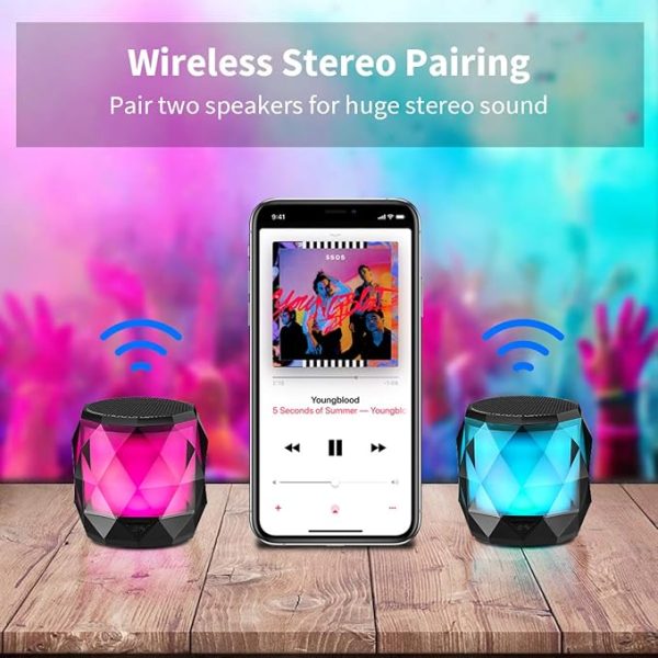 Night light wireless magnetic waterproof speaker, 7 color LED