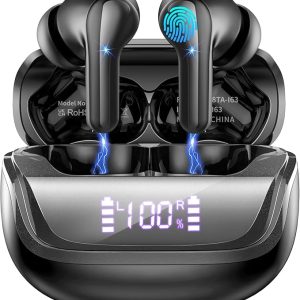 Wireless earbuds, Bluetooth 5.4 headphones, deep bass stereo