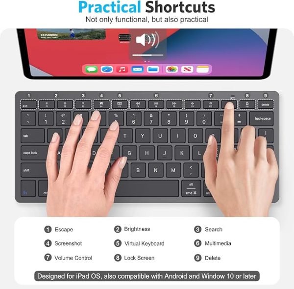 Universal Bluetooth keyboard for iPad