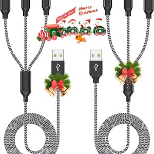 Multiple charging cables, (2 packs 4 ft) USB cable