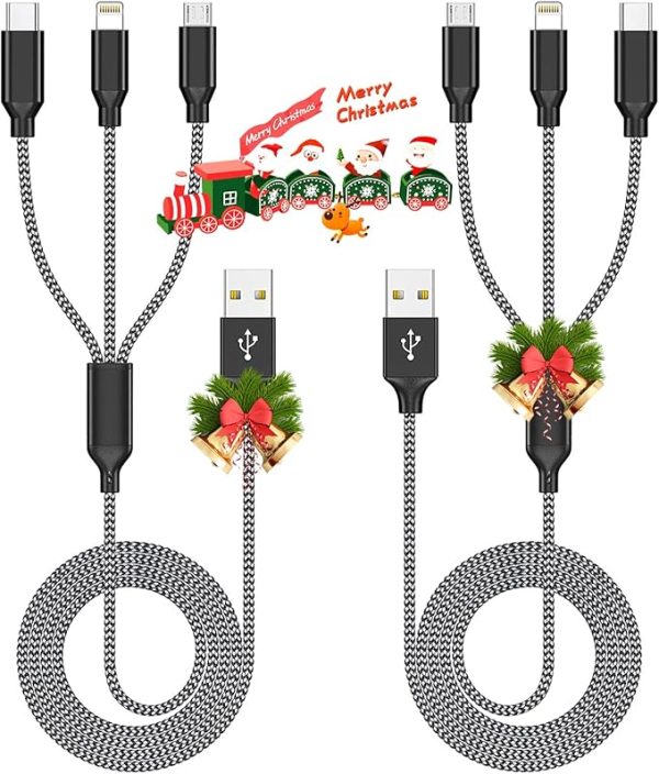 Multiple charging cables, (2 packs 4 ft) USB cable