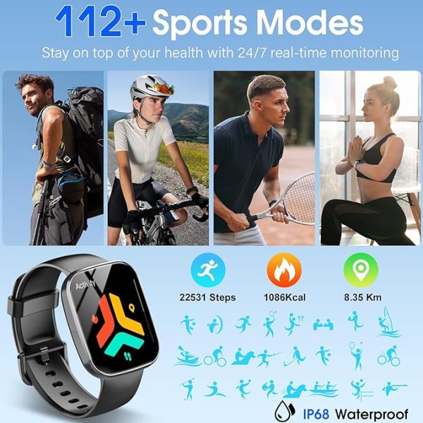 Smart watch, 1.91-inch HD screen smart watch for men and women